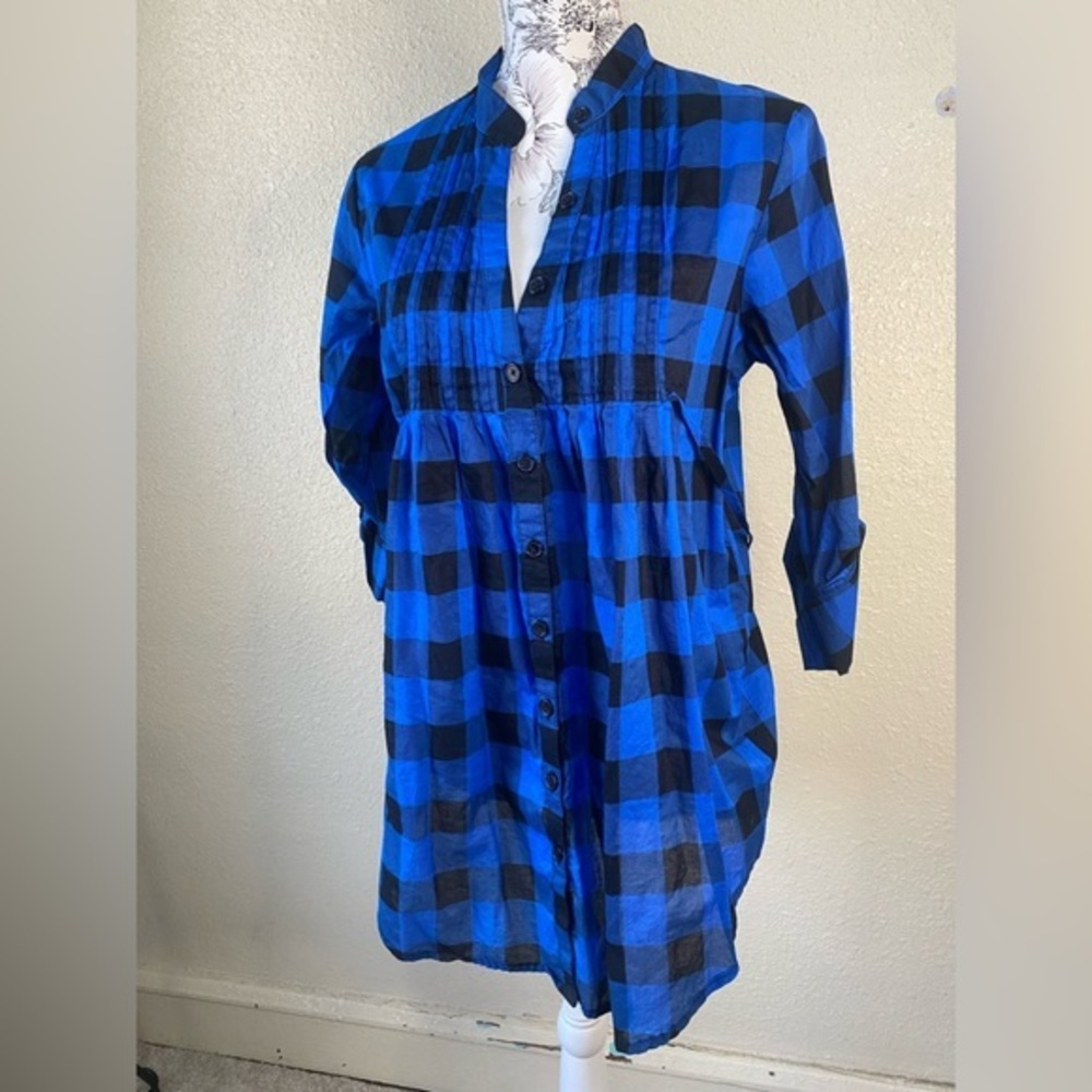 NWOT Miley Cyrus‎ tie back plaid blouse